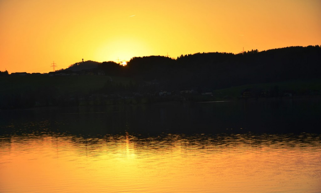 Bio-Heu-Region, Biodorf, Abendstimmung am See 3